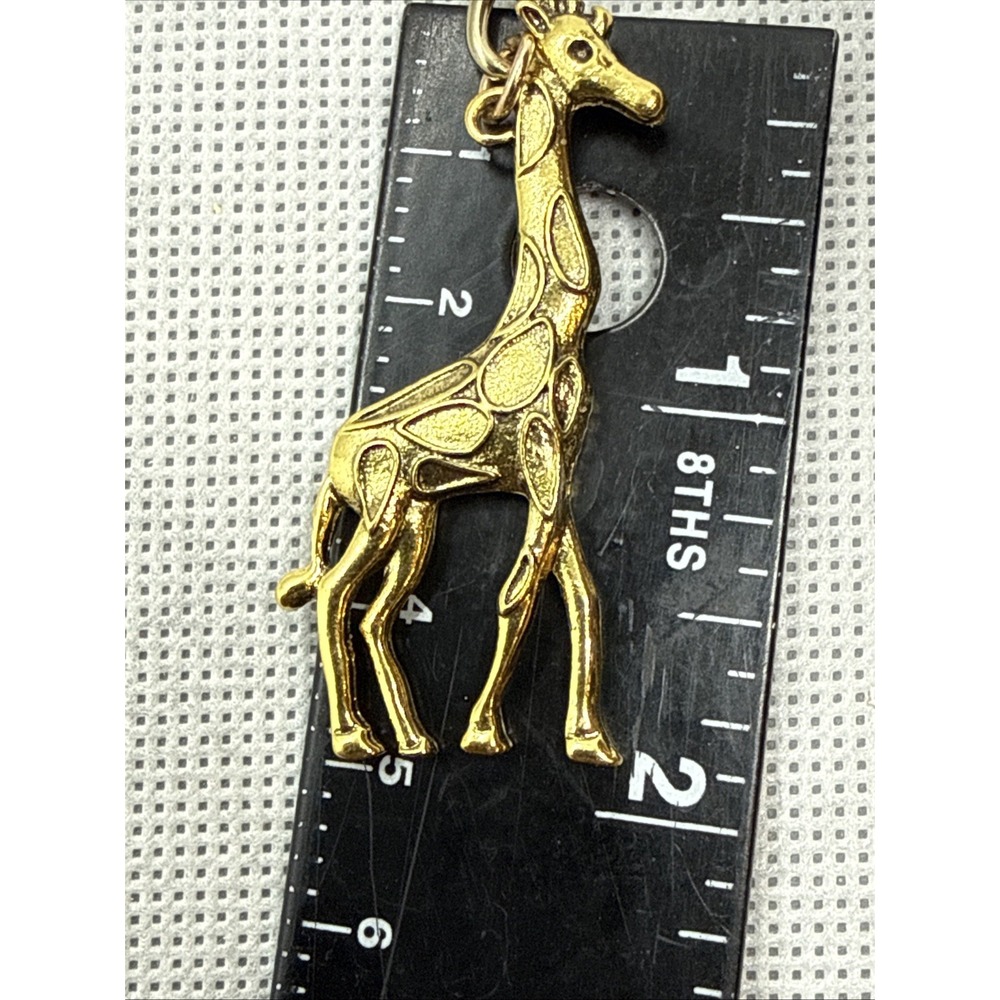 Giraffe Key Chain Gold Color 2” - Picture 12 of 13